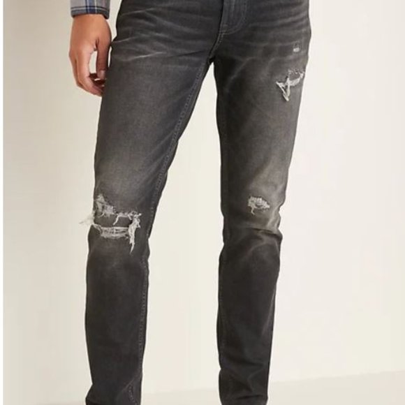 Relaxed Slim Built-In Flex Distressed Jeans for Me - Picture 1 of 3